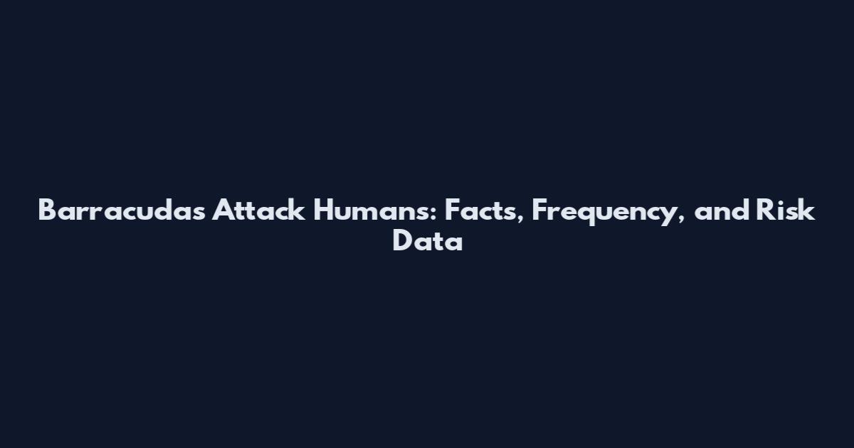 Barracudas Attack Humans: Facts, Frequency, and Risk Data