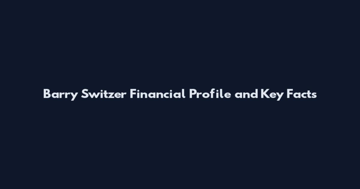 Barry Switzer Financial Profile and Key Facts