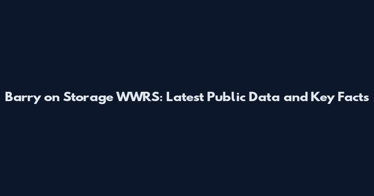 Barry on Storage WWRS: Latest Public Data and Key Facts