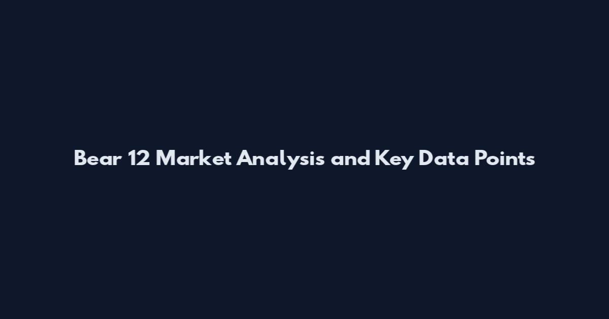 Bear 12 Market Analysis and Key Data Points