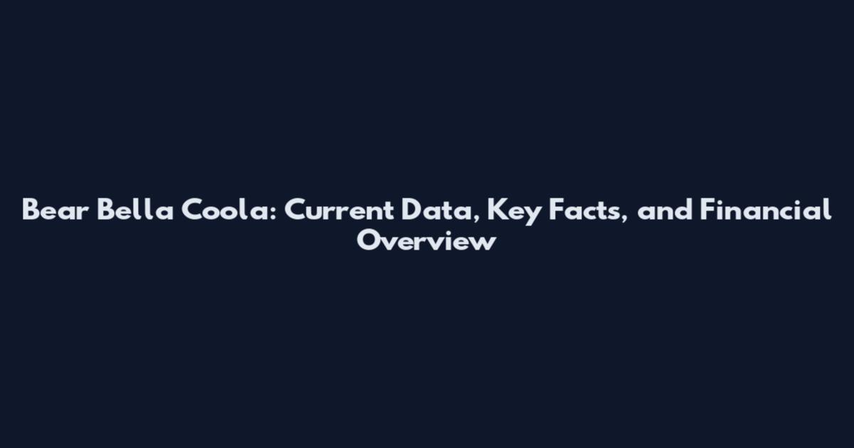 Bear Bella Coola: Current Data, Key Facts, and Financial Overview