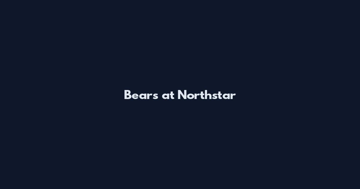 Bears at Northstar
