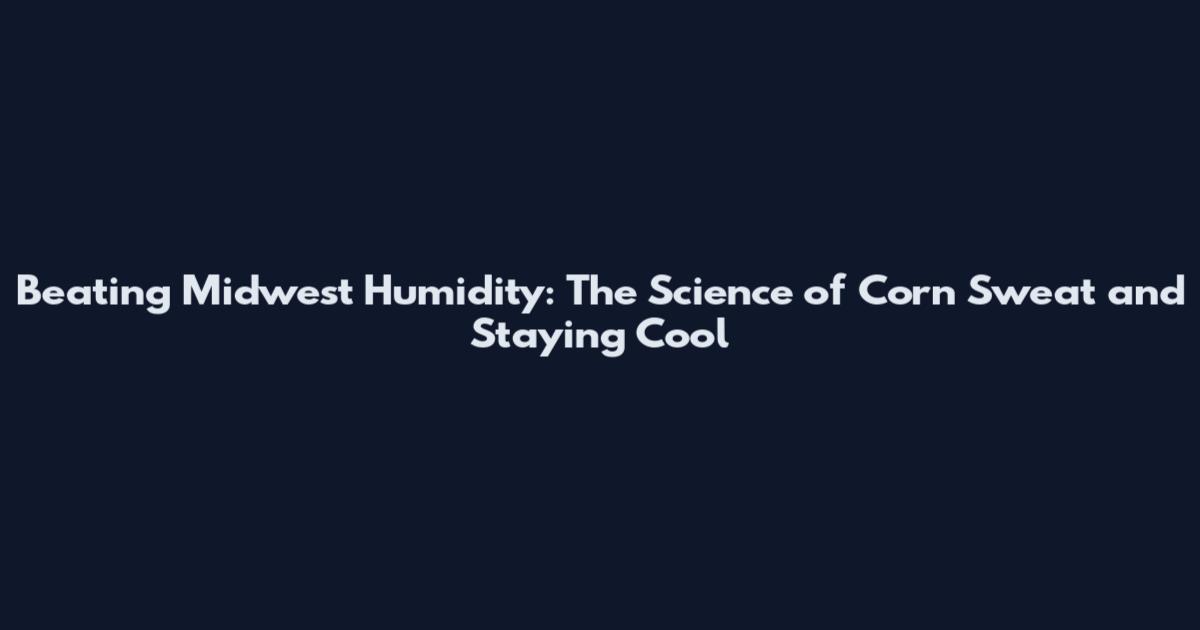Beating Midwest Humidity: The Science of Corn Sweat and Staying Cool