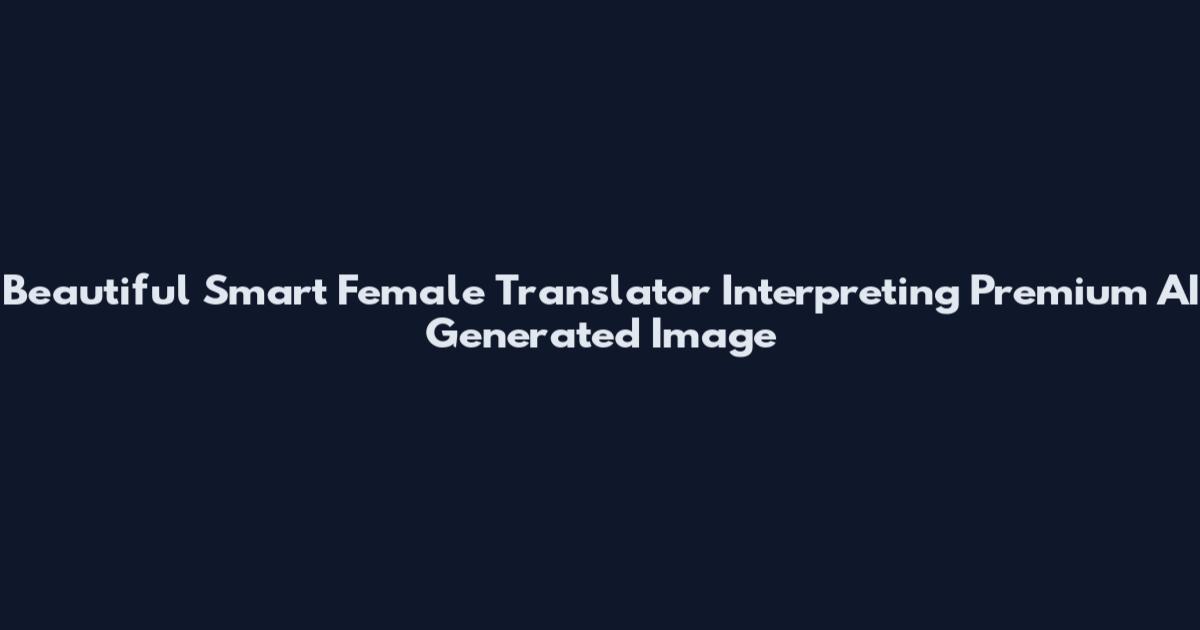 Beautiful Smart Female Translator Interpreting Premium AI Generated Image