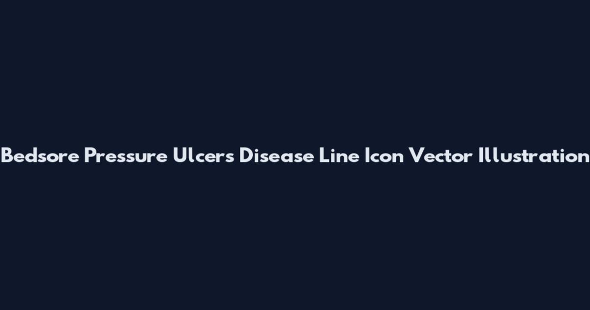 Bedsore Pressure Ulcers Disease Line Icon Vector Illustration