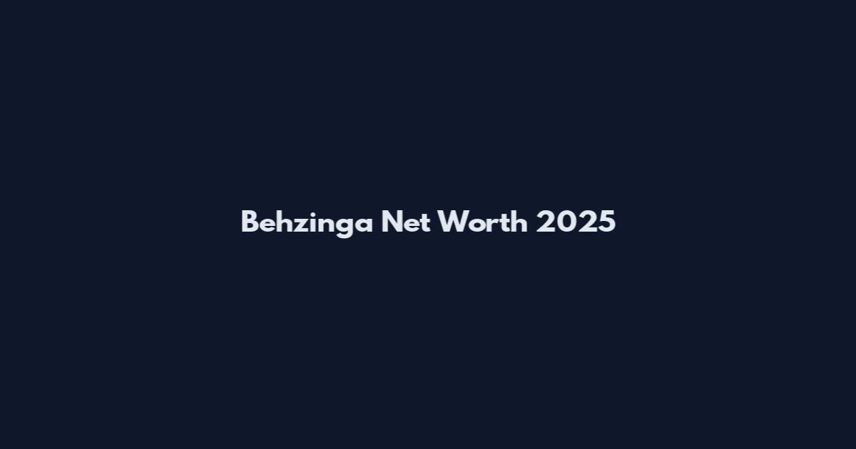 Behzinga Net Worth 2025