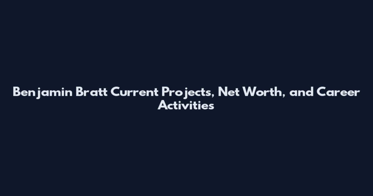 Benjamin Bratt Current Projects, Net Worth, and Career Activities