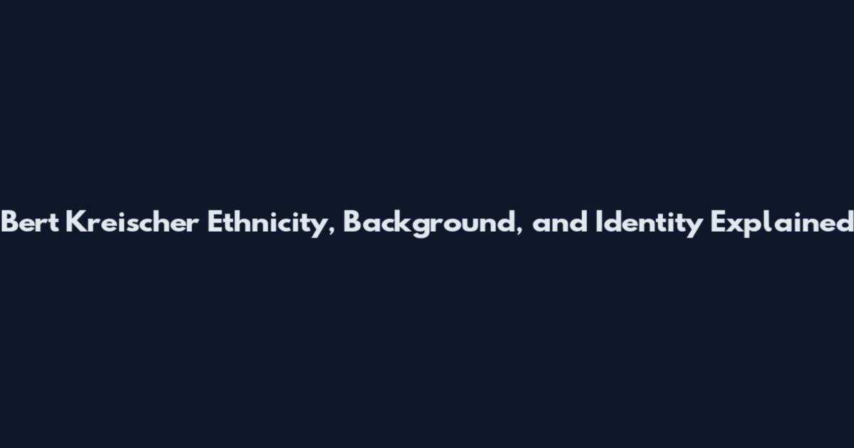 Bert Kreischer Ethnicity, Background, and Identity Explained