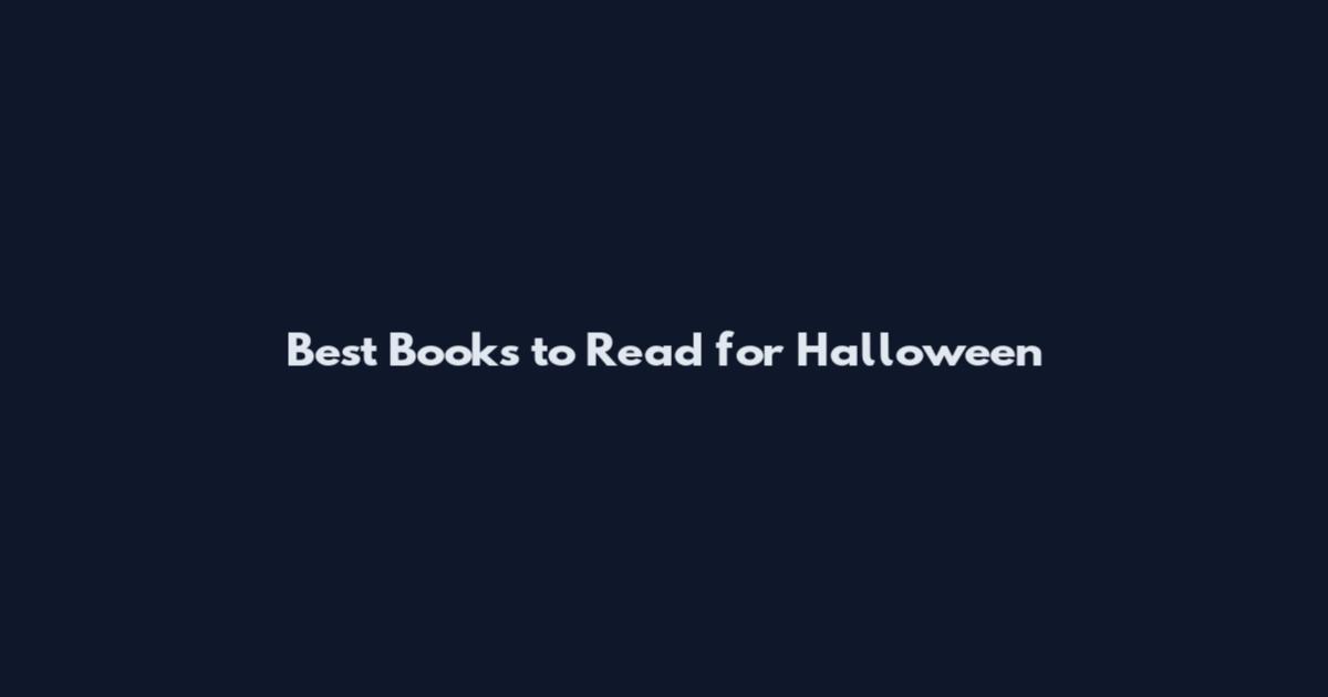 Best Books to Read for Halloween