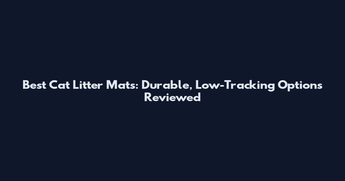 Best Cat Litter Mats: Durable, Low-Tracking Options Reviewed