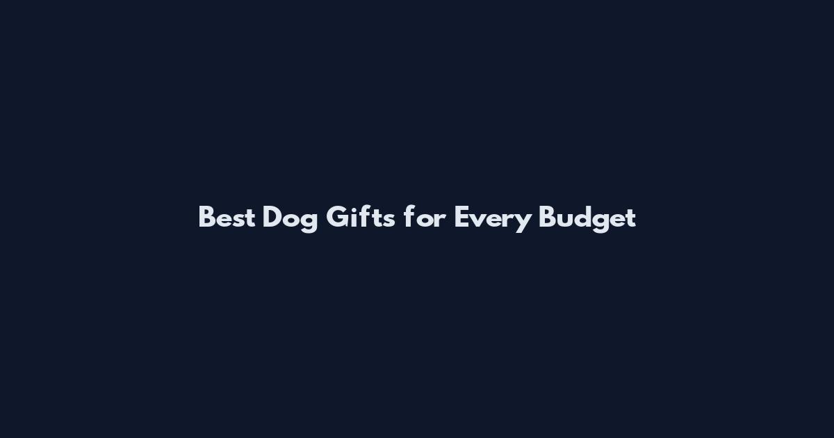 Best Dog Gifts for Every Budget