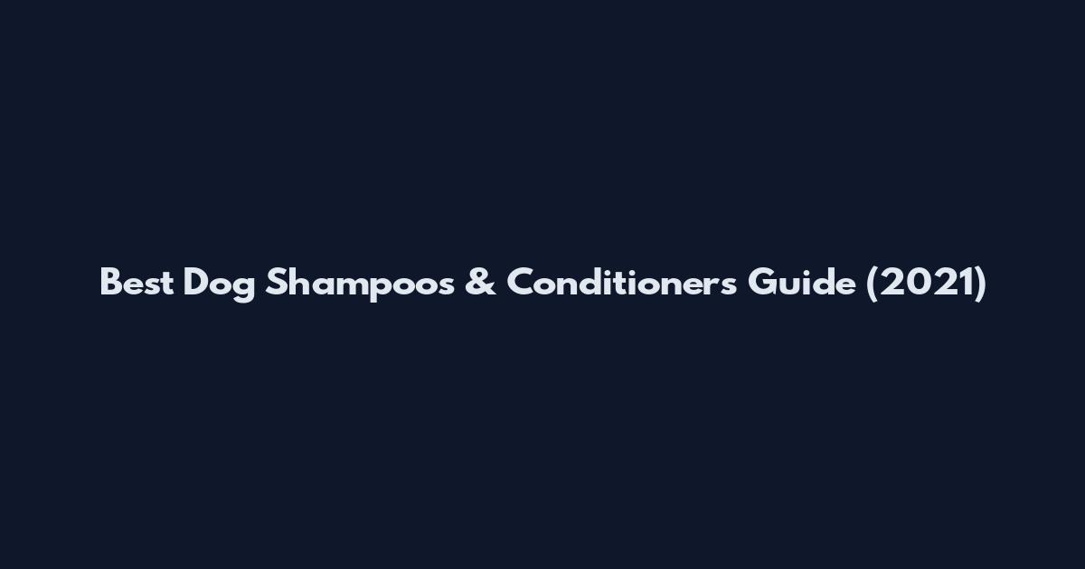 Best Dog Shampoos & Conditioners Guide (2021)