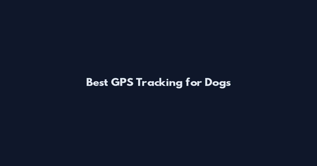 Best GPS Tracking for Dogs
