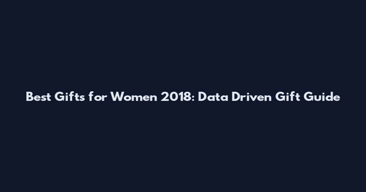Best Gifts for Women 2018: Data Driven Gift Guide