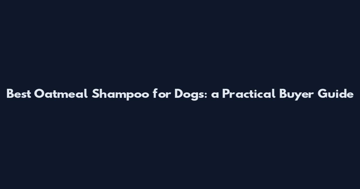 Best Oatmeal Shampoo for Dogs: a Practical Buyer Guide