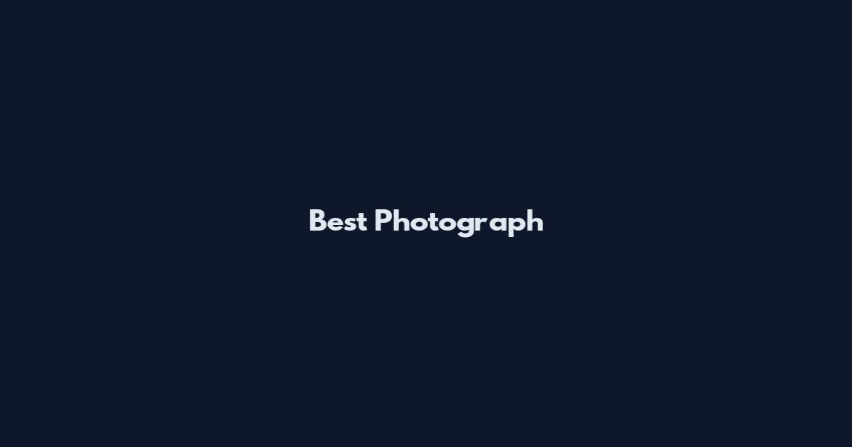 Best Photograph