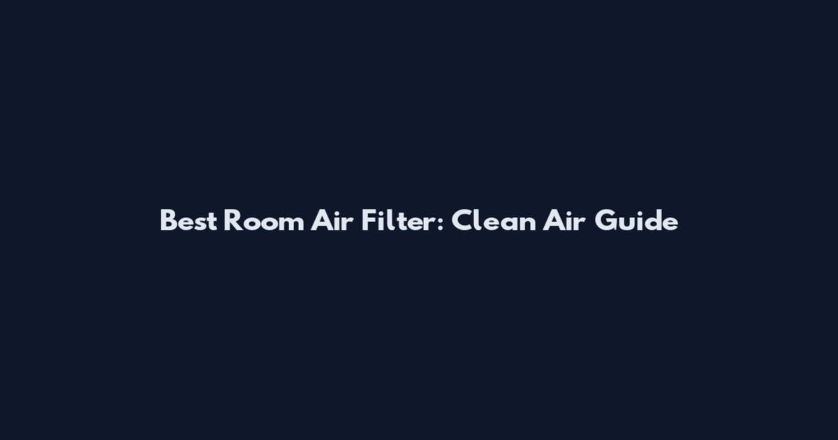 Best Room Air Filter: Clean Air Guide