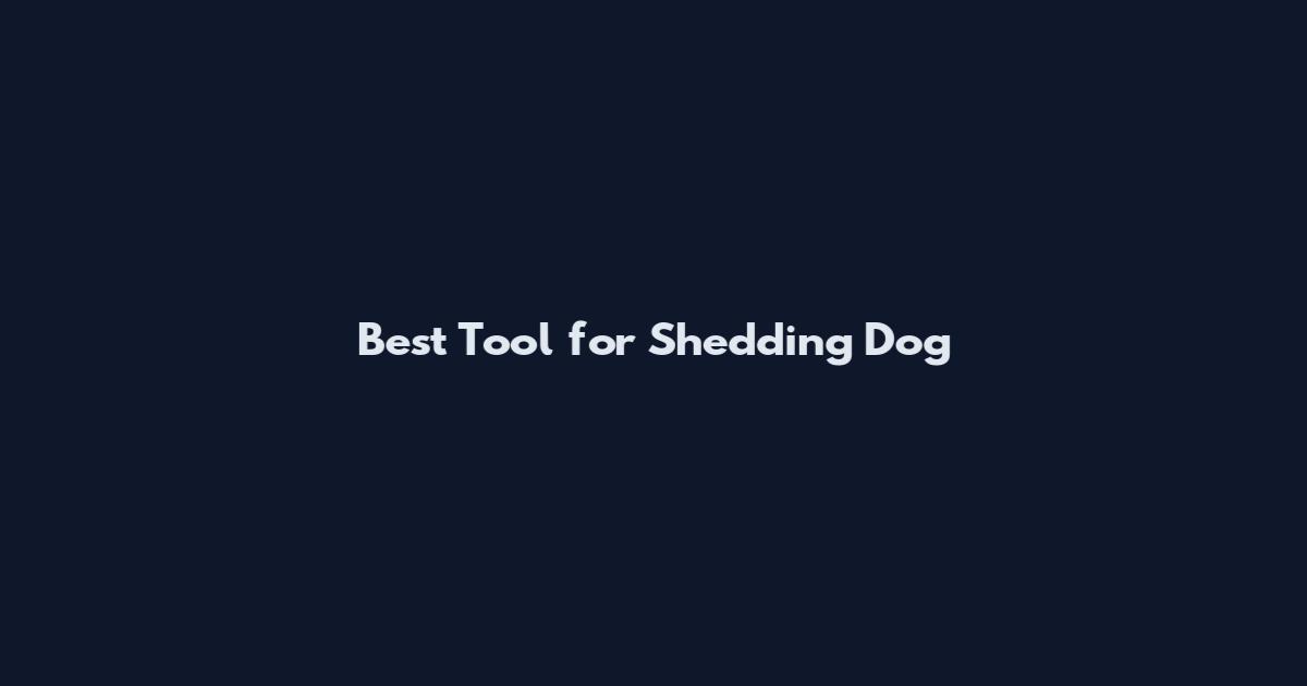 Best Tool for Shedding Dog
