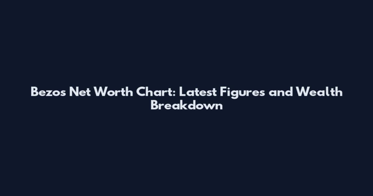 Bezos Net Worth Chart: Latest Figures and Wealth Breakdown