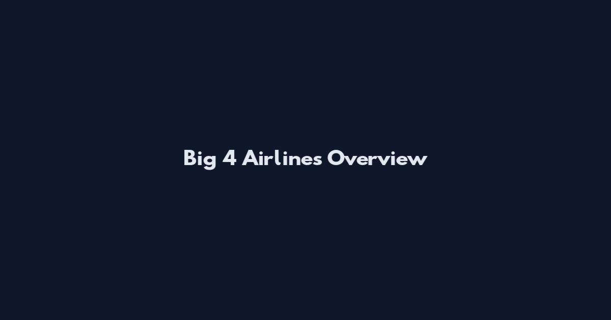 Big 4 Airlines Overview