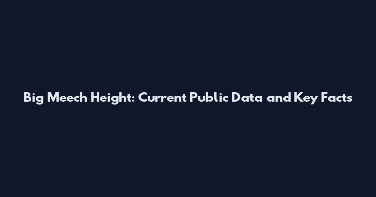 Big Meech Height: Current Public Data and Key Facts