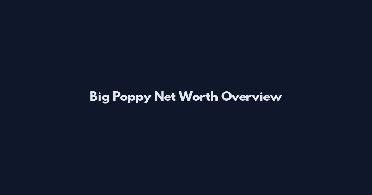 Big Poppy Net Worth Overview