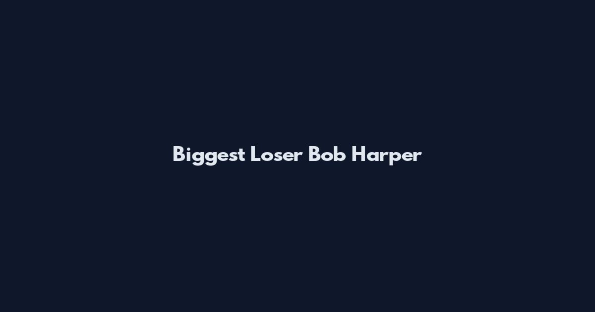 Biggest Loser Bob Harper