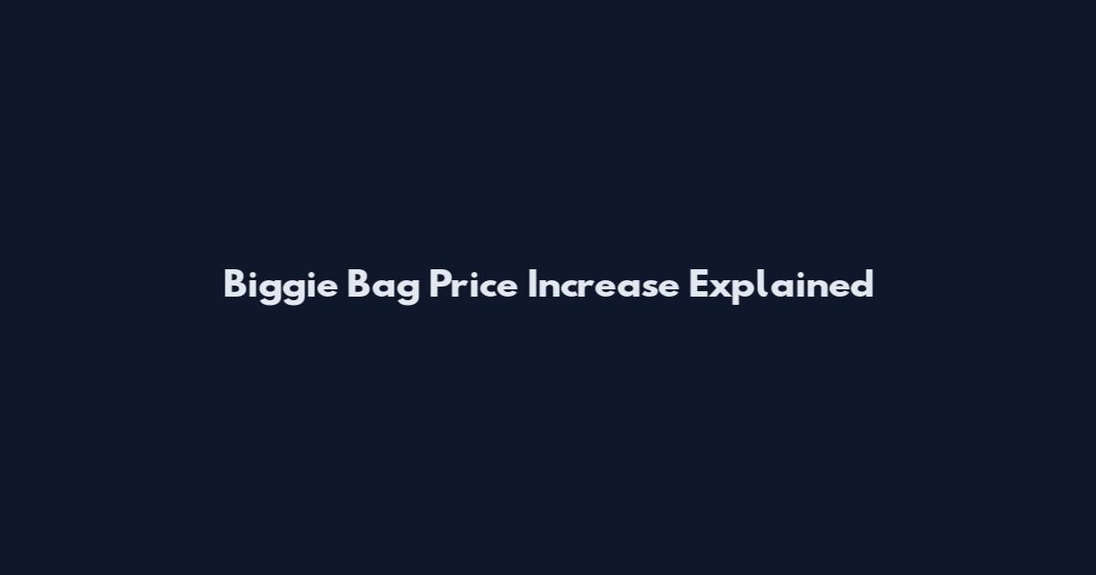 Biggie Bag Price Increase Explained