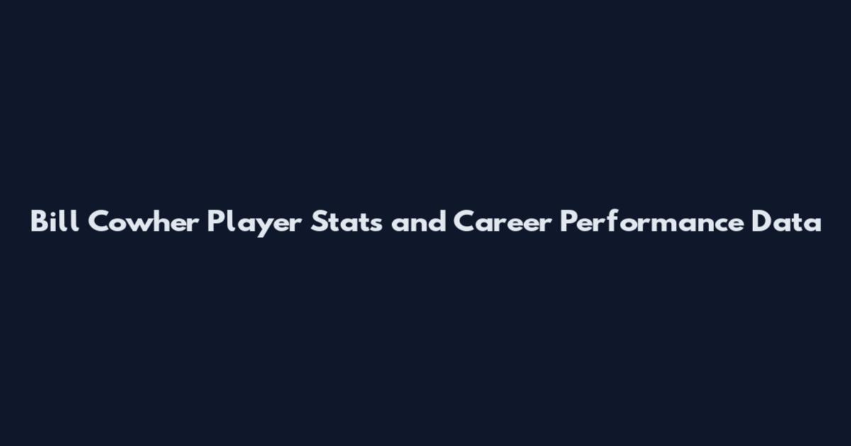 Bill Cowher Player Stats and Career Performance Data