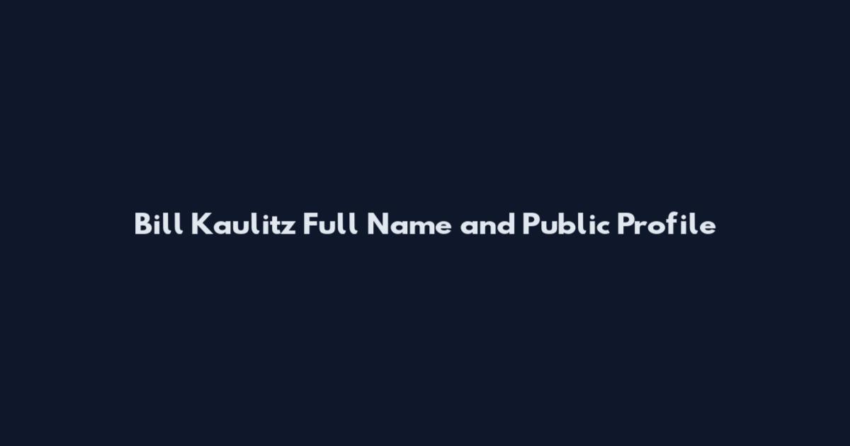 Bill Kaulitz Full Name and Public Profile