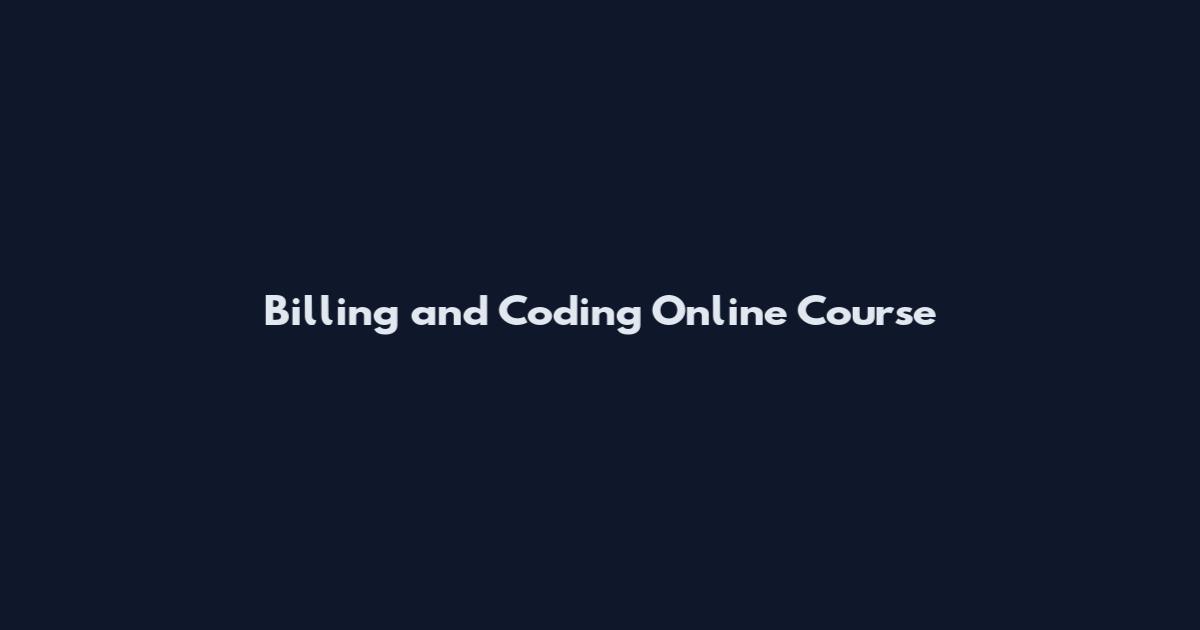Billing and Coding Online Course