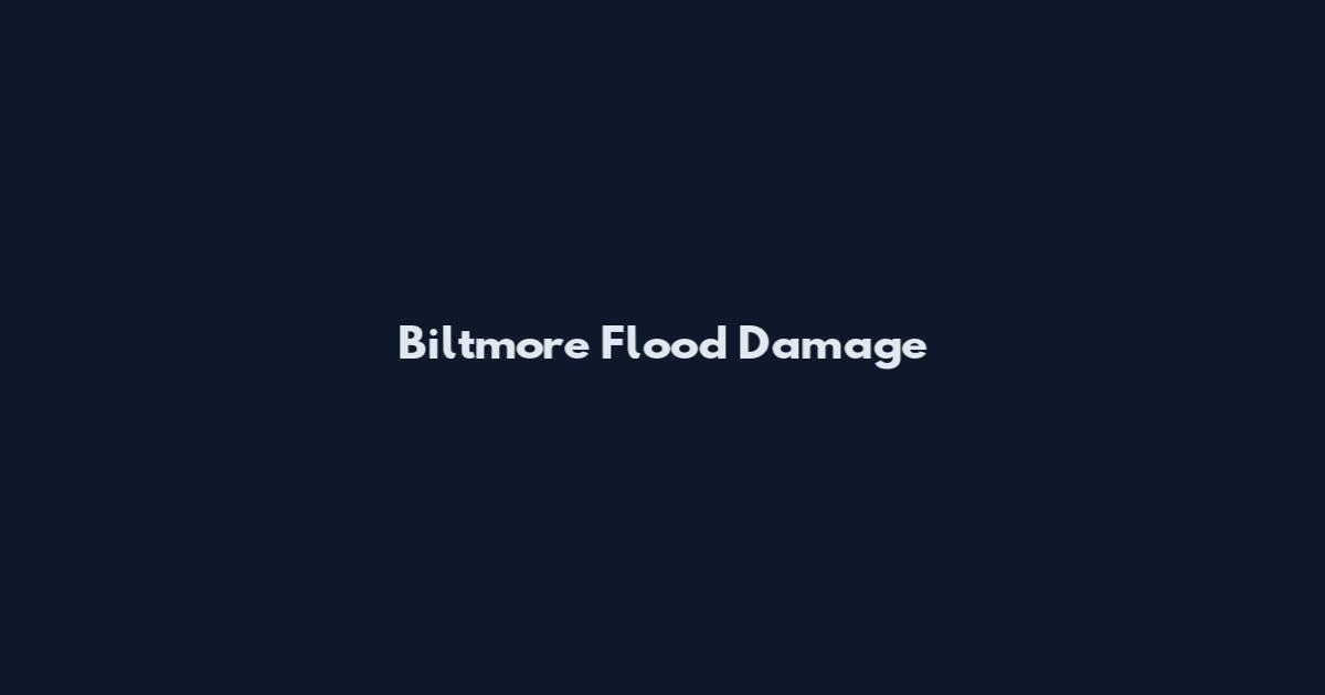 Biltmore Flood Damage