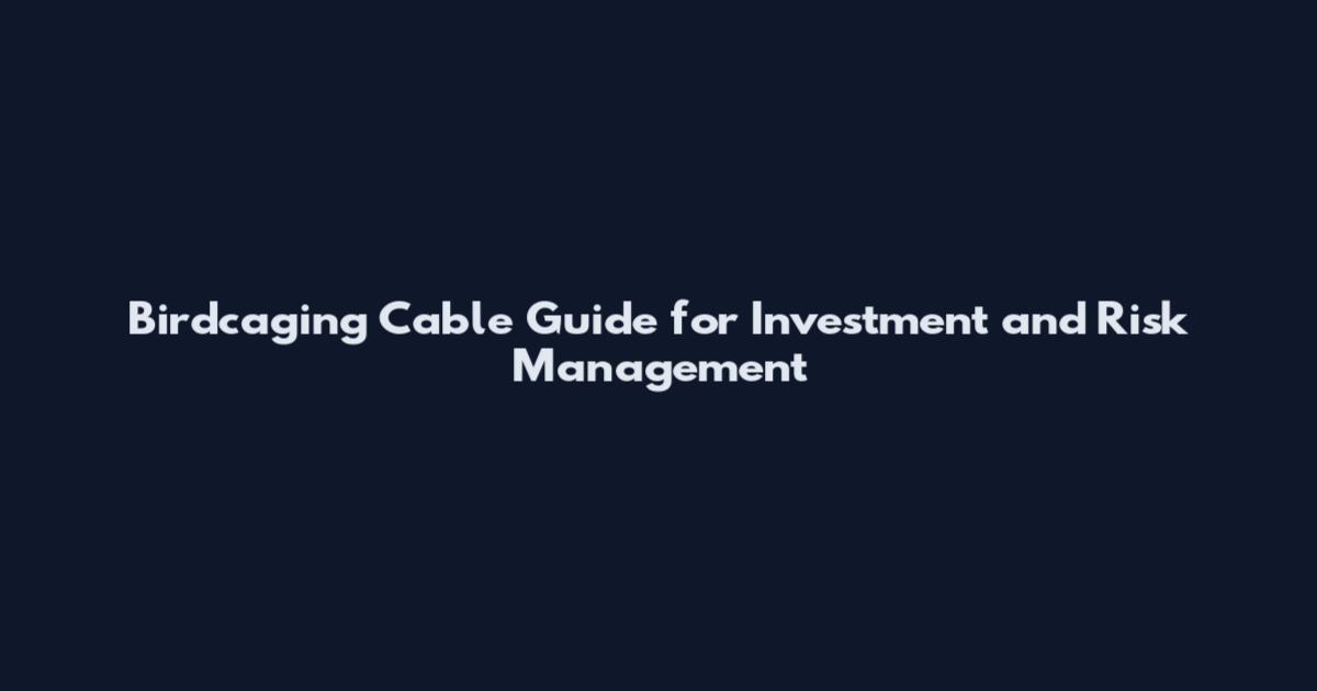 Birdcaging Cable Guide for Investment and Risk Management