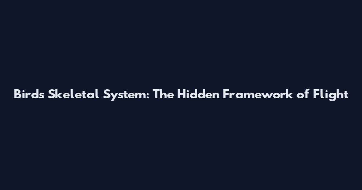 Birds Skeletal System: The Hidden Framework of Flight
