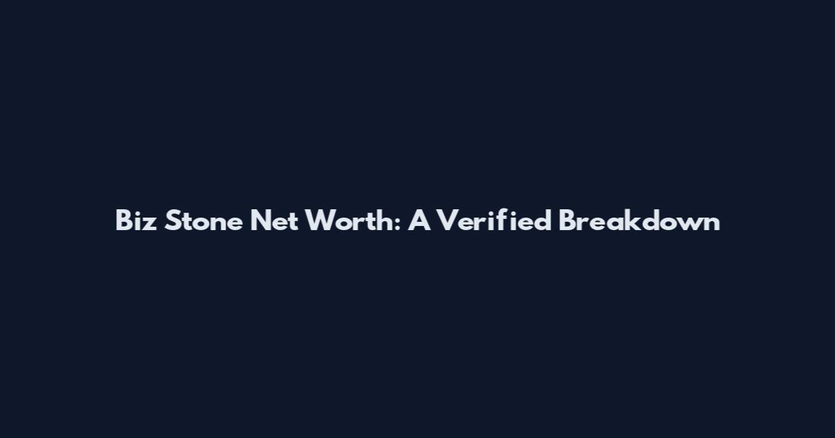 Biz Stone Net Worth: A Verified Breakdown