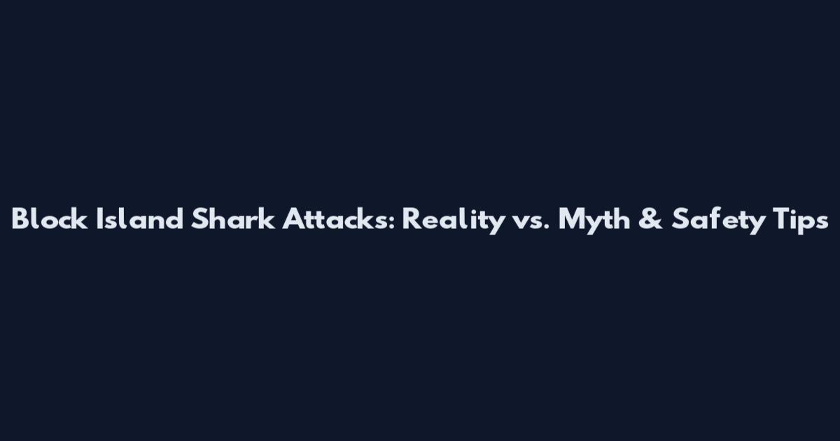 Block Island Shark Attacks: Reality vs. Myth & Safety Tips