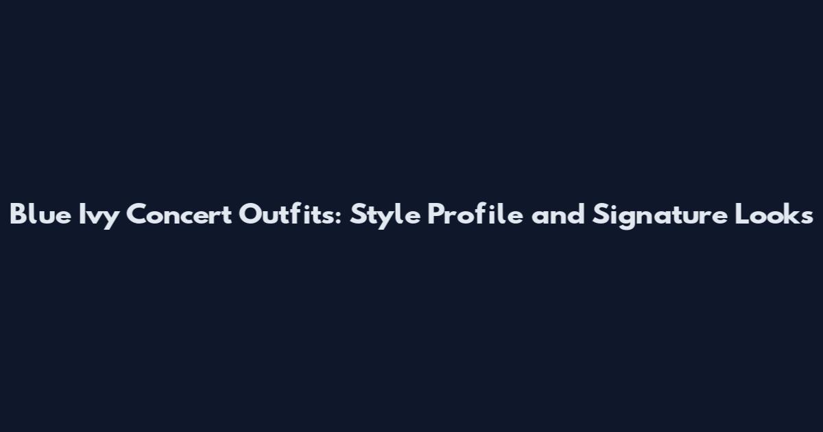 Blue Ivy Concert Outfits: Style Profile and Signature Looks