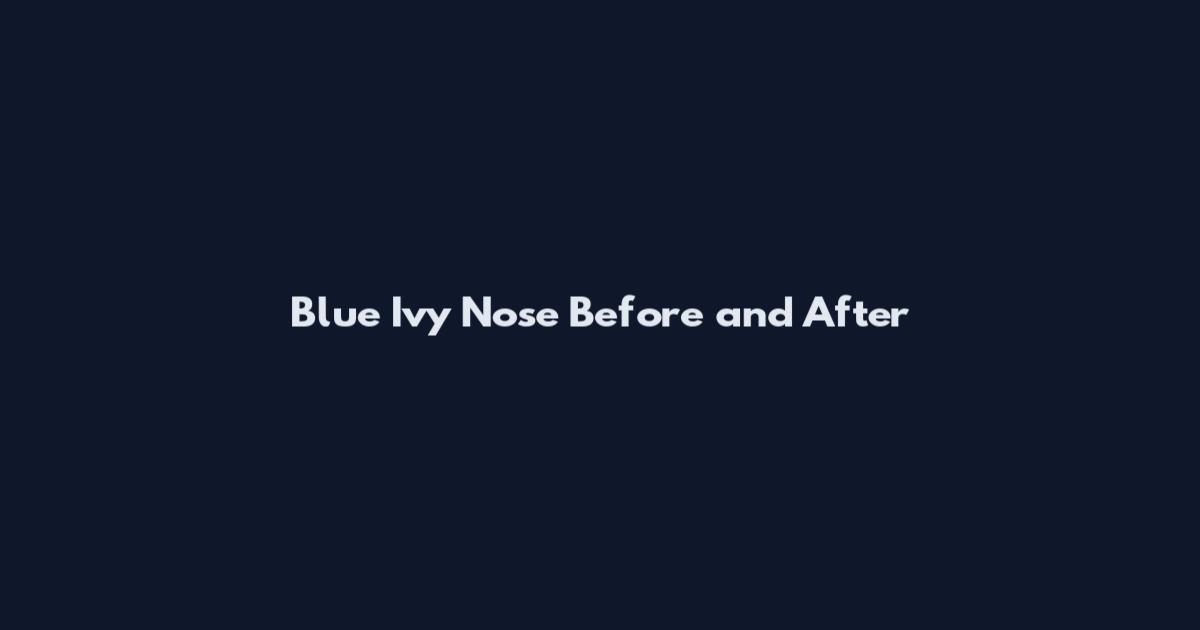 Blue Ivy Nose Before and After
