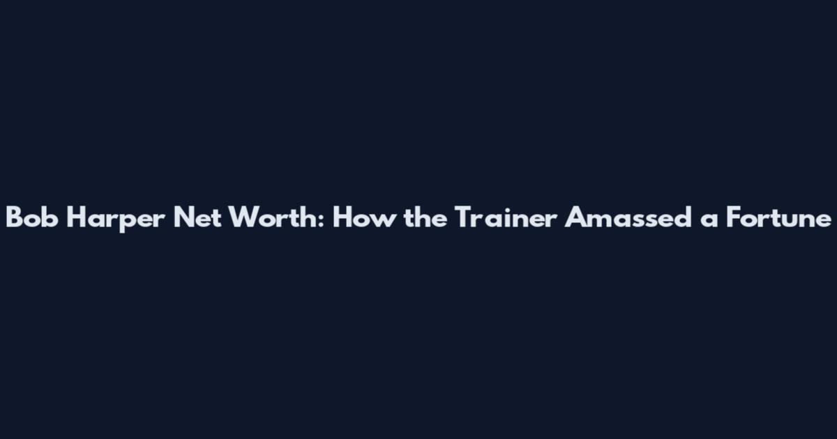 Bob Harper Net Worth: How the Trainer Amassed a Fortune