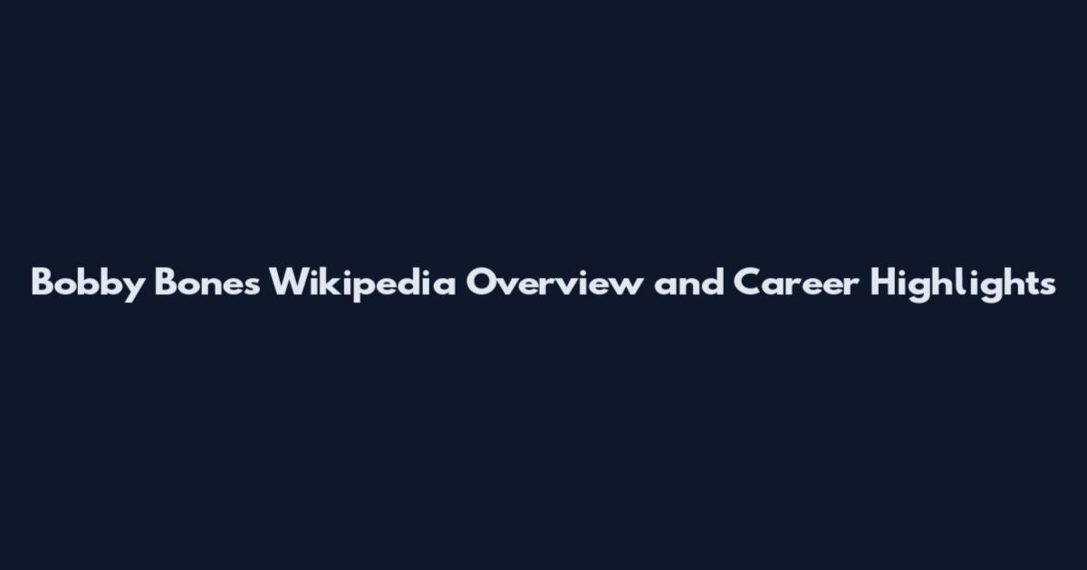 Bobby Bones Wikipedia Overview and Career Highlights