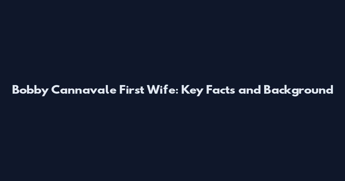 Bobby Cannavale First Wife: Key Facts and Background