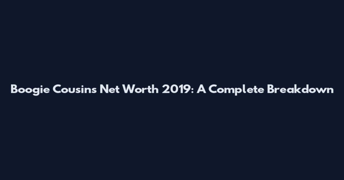 Boogie Cousins Net Worth 2019: A Complete Breakdown