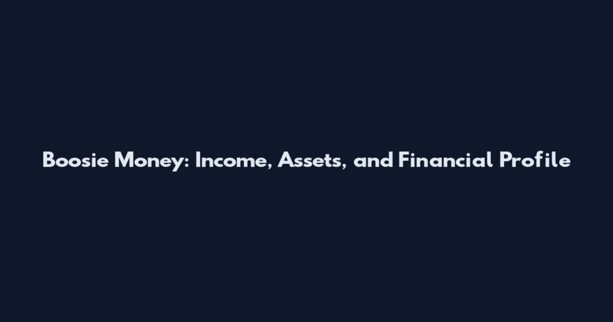 Boosie Money: Income, Assets, and Financial Profile