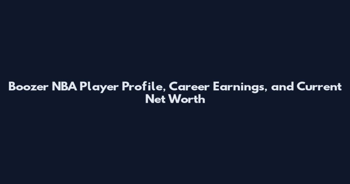 Boozer NBA Player Profile, Career Earnings, and Current Net Worth