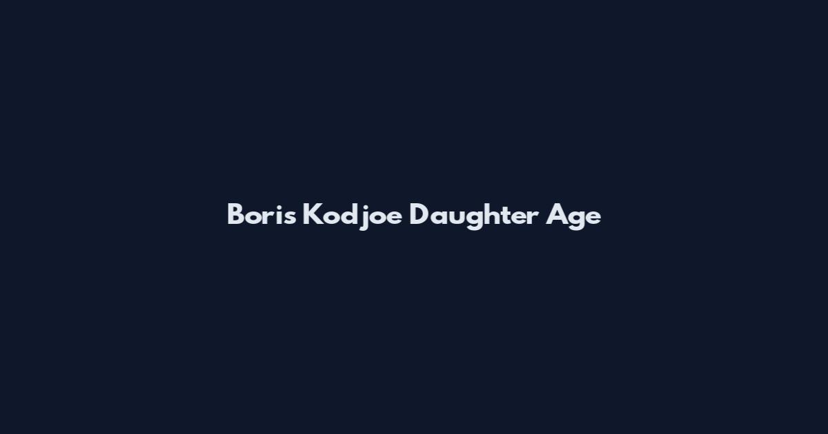 Boris Kodjoe Daughter Age
