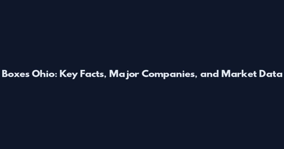 Boxes Ohio: Key Facts, Major Companies, and Market Data