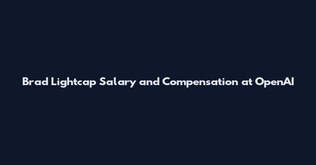 Brad Lightcap Salary and Compensation at OpenAI