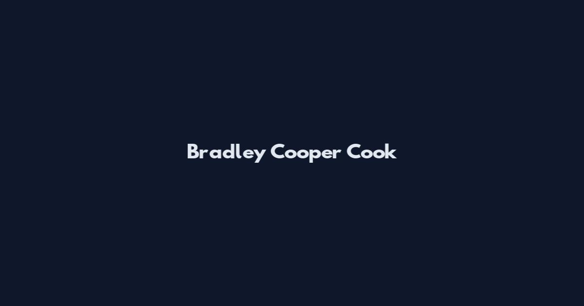 Bradley Cooper Cook