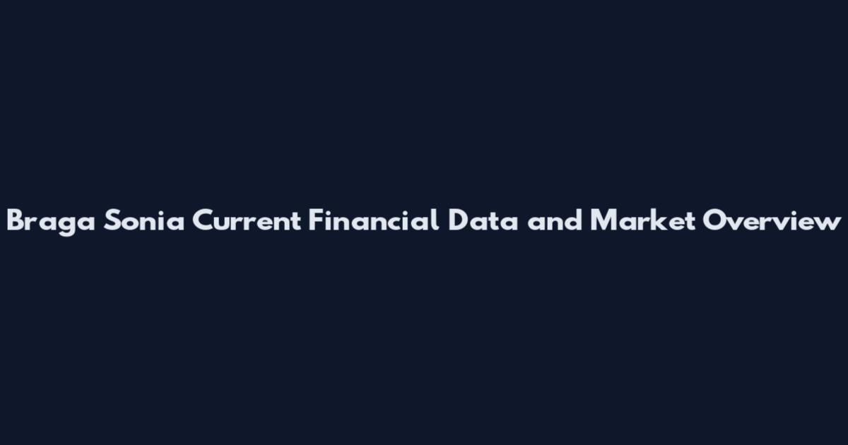 Braga Sonia Current Financial Data and Market Overview