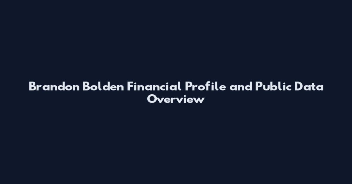 Brandon Bolden Financial Profile and Public Data Overview